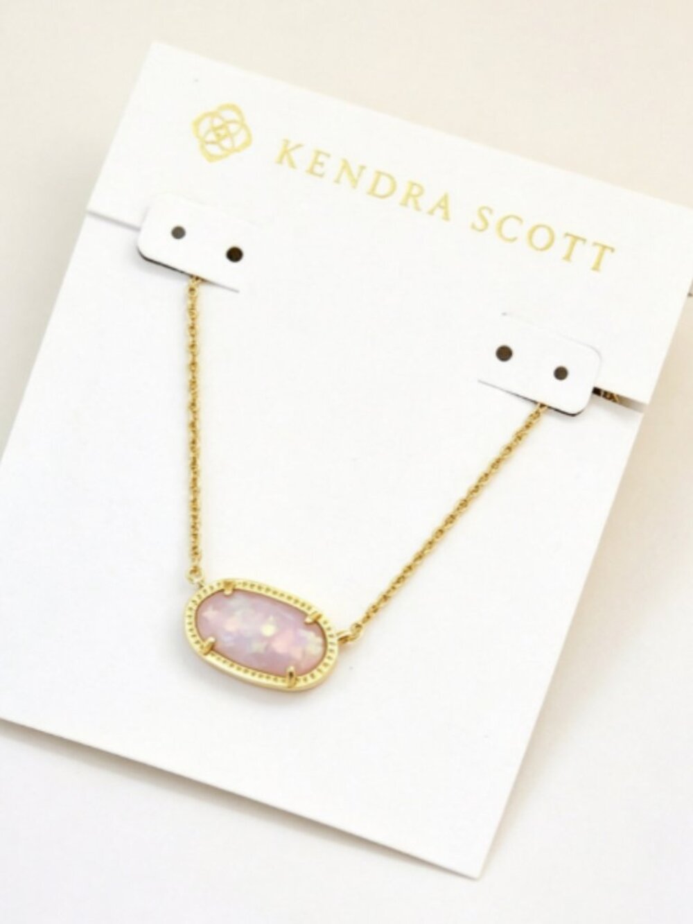 Kendra Scott Pink Oval Pendant Necklace